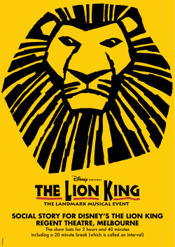 social story for disney`s the lion king regent theatre