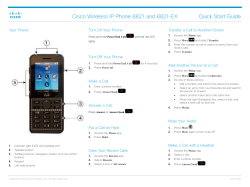 Cisco Wireless IP Phone 8821 and 8821