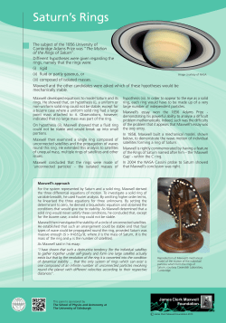 Saturn`s Rings - James Clerk Maxwell Foundation