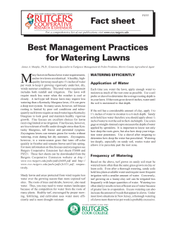 Best Management Practices for Watering Lawns