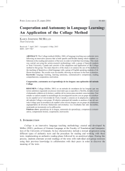 Cooperation and Autonomy in Language Learning