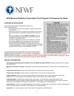 Tip Sheet - National Fish and Wildlife Foundation