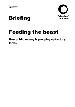 Feeding the beast - Friends of the Earth