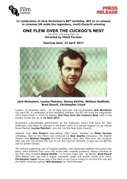 In celebration of Jack Nicholson`s 80th birthday, BFI to re