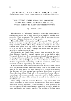 Collecting Oeneis, etc. on Vancouver island, with a