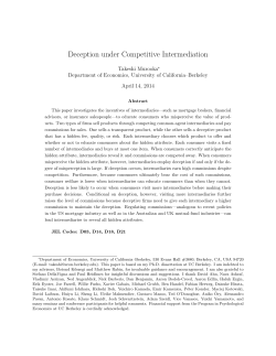 Deception under Competitive Intermediation