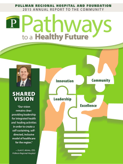 to a Healthy Future - Pullman Regional Hospital