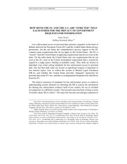 HOW BOTH THE EU AND THE U.S. ARE &ldquo;STRICTER&rdquo; THAN EACH