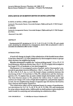 INFLUENCE OF SUBSTITUENTS ON BOND LENGTHS Stuttgart