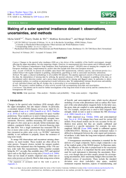 - Journal of Space Weather and Space Climate