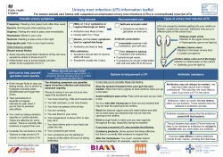 Urinary tract infection (UTI) information leaflet