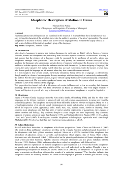 Ideophonic Description of Motion in Hausa