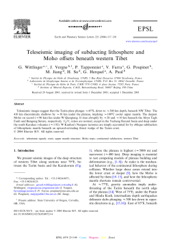 Teleseismic imaging of subducting lithosphere and Moho offsets