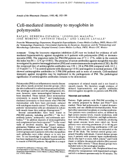 Cell-mediated immunity to myoglobin in polymyositis