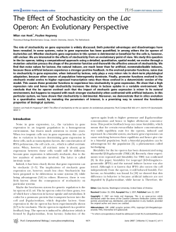 The Effect of Stochasticity on the Lac Operon: An