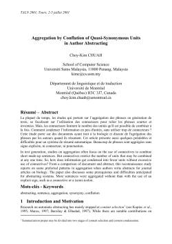 Aggregation by Conflation of Quasi-Synonymous Units in