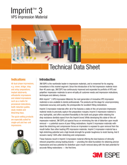 Imprint 3 Technical Data Sheet