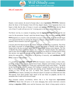 PDF, 16 August 2016 Despite a warm summer, the mood