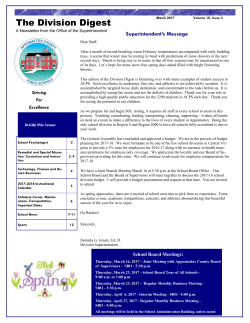 The Division Digest - Appomattox County Public Schools