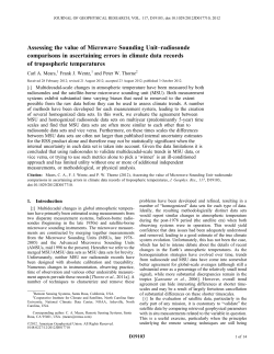Assessing the Value of Microwave Sounding Unit