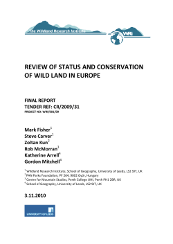 Review of status and conservation of wild land in Europe