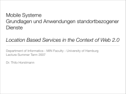 Location Based Services in the Context of Web 2.0 (9)