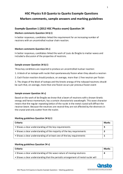 HSC Physics 9.8 Quanta to Quarks Example Questions