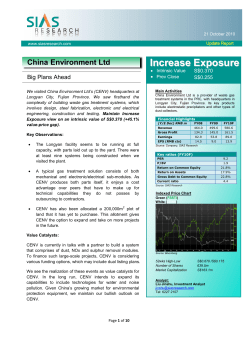 SIAS Research - China Environment Ltd