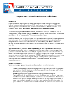 Guide to Candidate Forums and Debates