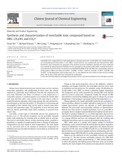 Synthesis and characterization of switchable ionic compound based