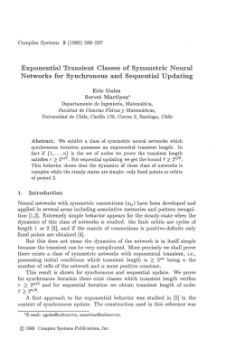 Exponential Transient Classes of Symmetric