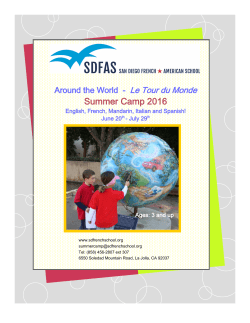 Summer Camp 2016 - San Diego French