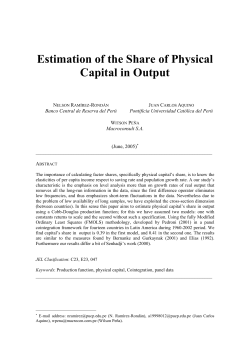 Estimation of the Share of Physical Capital in Output