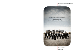 The Copenhagen University Choir in Concert at the National