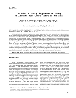 The Effect of Dietary Supplements on Healing of Alloplastic