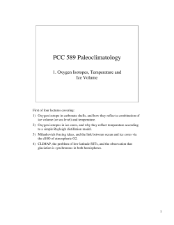 PCC 589 Paleoclimatology
