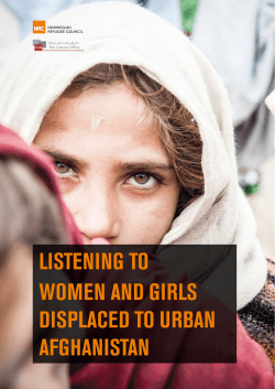 listening to women and girls displaced to urban