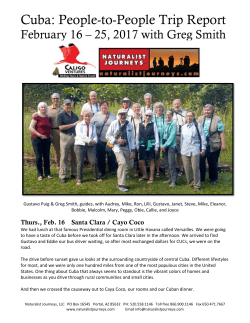 Cuba: People-to-People Trip Report