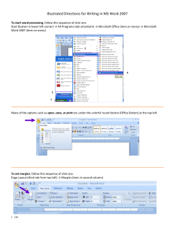 Tips for Writing in MS Word