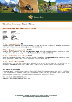 origin of the amazon river – 4d/3n