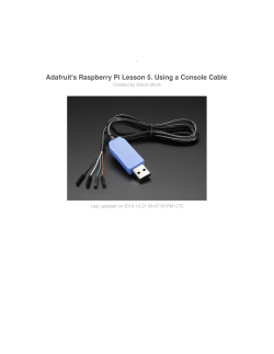 Adafruit`s Raspberry Pi Lesson 5. Using a Console Cable