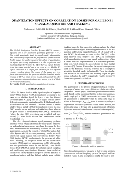 quantization effects on correlation losses for galileo e1