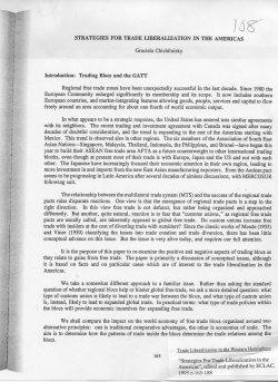 Strategies for Trade Liberalization in the Americas