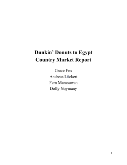 Dunkin` Donuts to Egypt