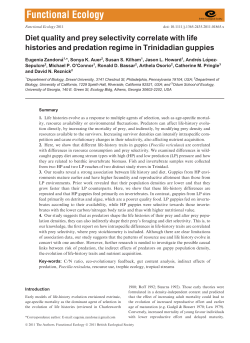 Diet quality and prey selectivity correlate with life histories