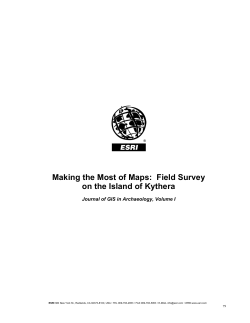 Making the Most of Maps: Field Survey on the Island of Kythera