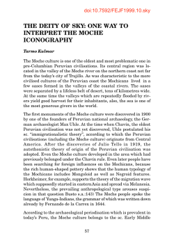 the deity of sky: one way to interpret the moche