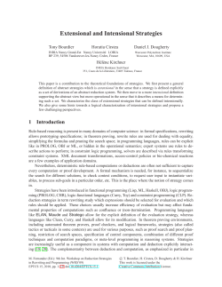Extensional and Intensional Strategies