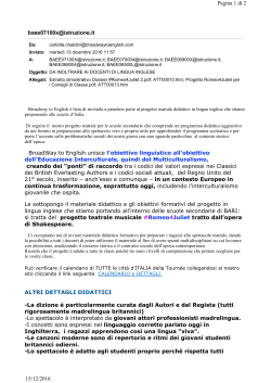 Pagina 1 di 2 15/12/2016 BroadWay to