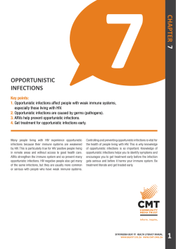 Chapter 7 &ndash; Opportunistic infections